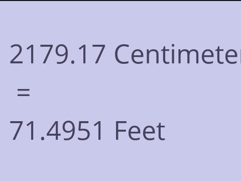 2179.17 CM TO FEET