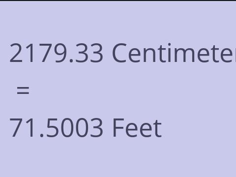 2179.33 CM TO FEET
