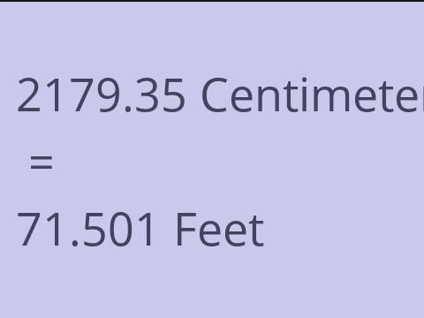 2179.35 CM TO FEET