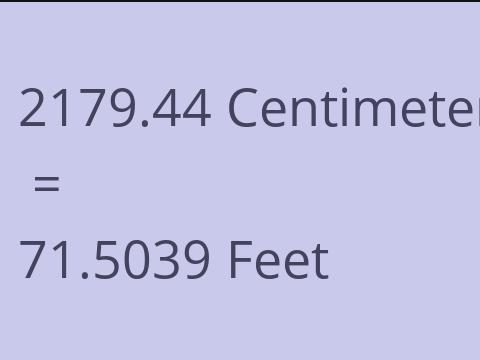 2179.44 CM TO FEET