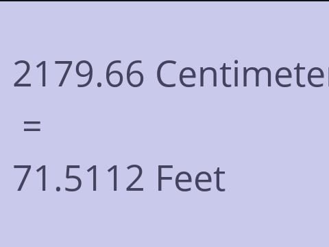2179.66 CM TO FEET