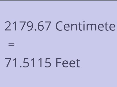 2179.67 CM TO FEET
