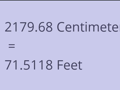2179.68 CM TO FEET
