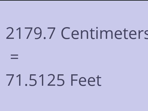 2179.7 CM TO FEET