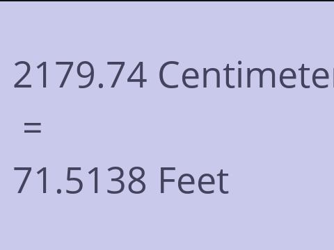 2179.74 CM TO FEET