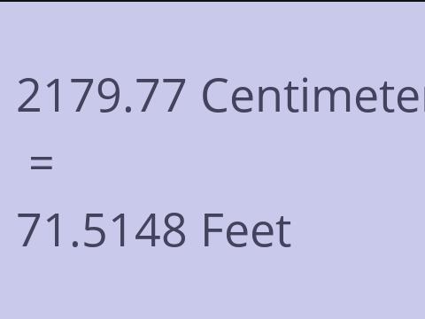 2179.77 CM TO FEET