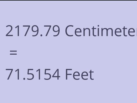 2179.79 CM TO FEET