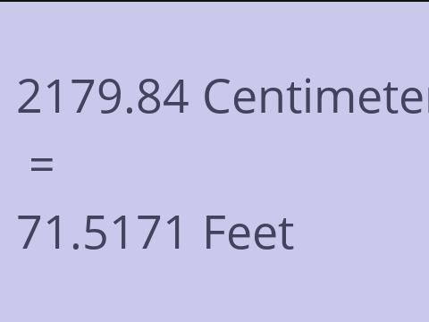 2179.84 CM TO FEET