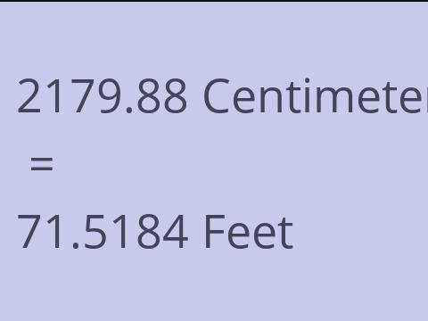 2179.88 CM TO FEET
