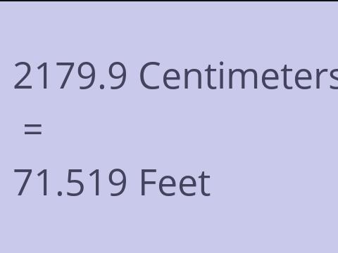 2179.9 CM TO FEET