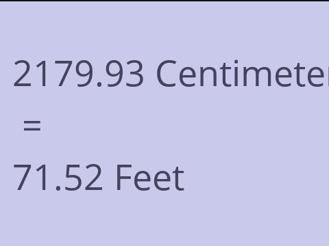 2179.93 CM TO FEET