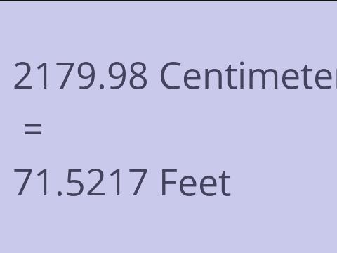 2179.98 CM TO FEET
