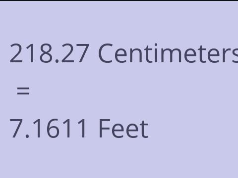 218.27 CM TO FEET