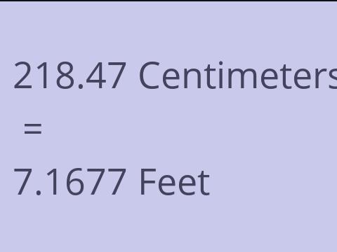 218.47 CM TO FEET