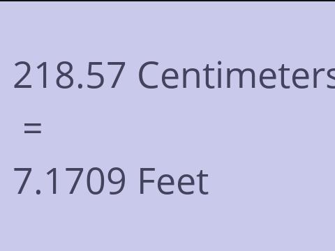 218.57 CM TO FEET