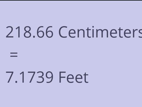 218.66 CM TO FEET