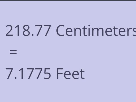 218.77 CM TO FEET