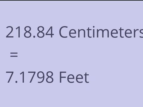 218.84 CM TO FEET