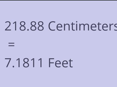 218.88 CM TO FEET