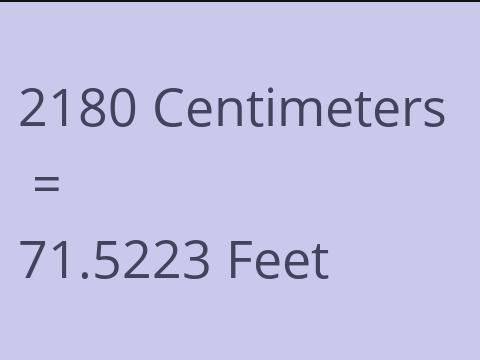 2180 CM TO FEET