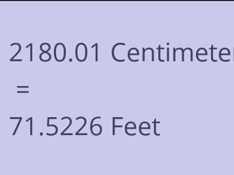 2180.01 CM TO FEET