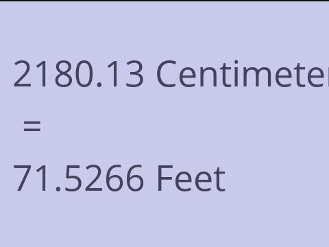 2180.13 CM TO FEET