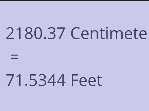 2180.37 CM TO FEET