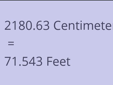 2180.63 CM TO FEET