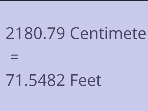2180.79 CM TO FEET