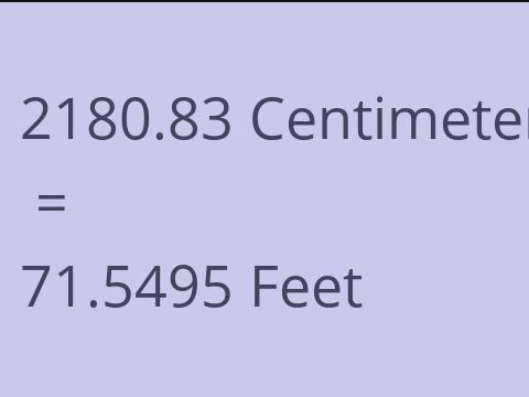 2180.83 CM TO FEET