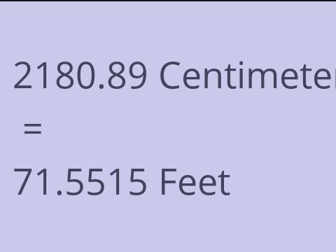 2180.89 CM TO FEET
