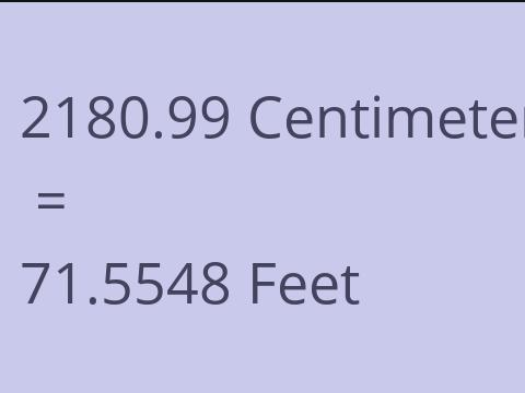 2180.99 CM TO FEET