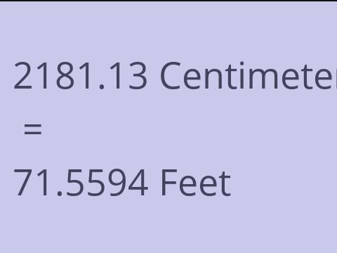 2181.13 CM TO FEET