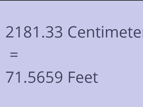 2181.33 CM TO FEET