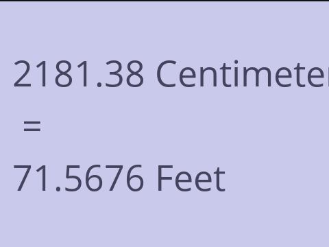2181.38 CM TO FEET