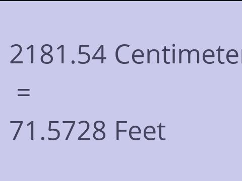 2181.54 CM TO FEET