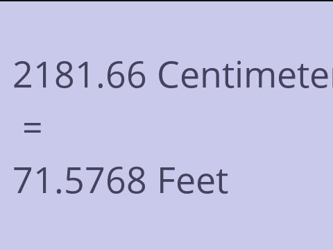 2181.66 CM TO FEET