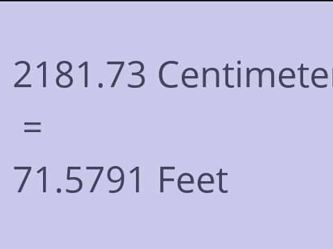 2181.73 CM TO FEET