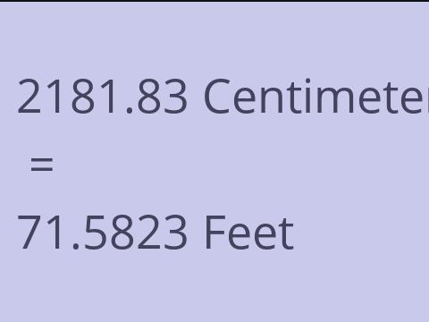 2181.83 CM TO FEET