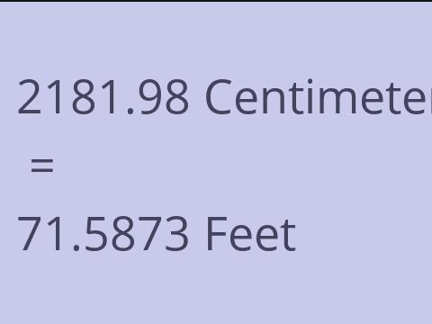 2181.98 CM TO FEET