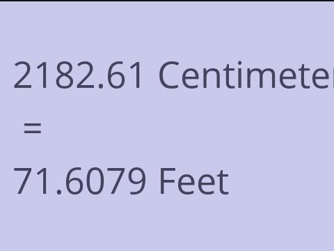 2182.61 CM TO FEET