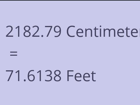 2182.79 CM TO FEET