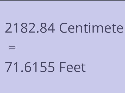 2182.84 CM TO FEET