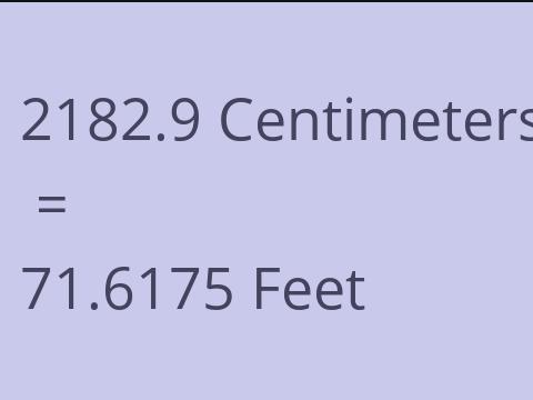 2182.9 CM TO FEET