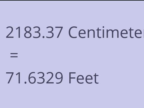 2183.37 CM TO FEET
