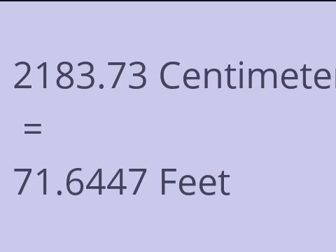2183.73 CM TO FEET