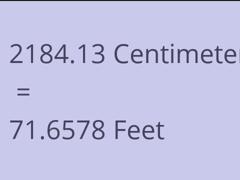 2184.13 CM TO FEET