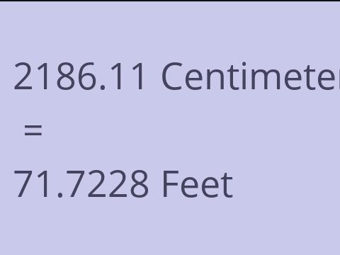 2186.11 CM TO FEET