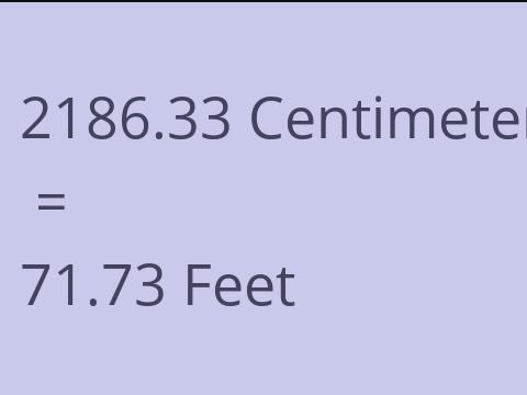 2186.33 CM TO FEET