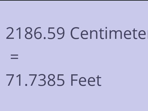 2186.59 CM TO FEET